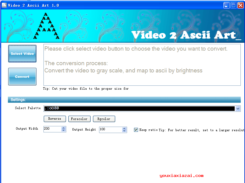 視頻轉ASCII軟件 Video 2 Ascii Art下載 Video 2 Ascii Art