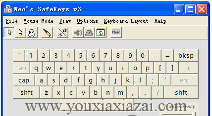 防止鼠标键盘被木马监控记录的屏幕软键盘(Neo’s SafeKeys)