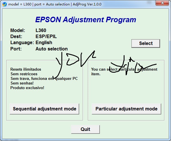 爱普生epson l360清零软件免费版