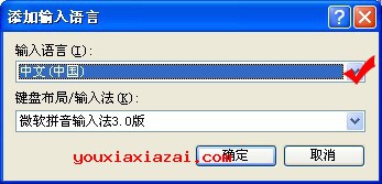 添加输入语言