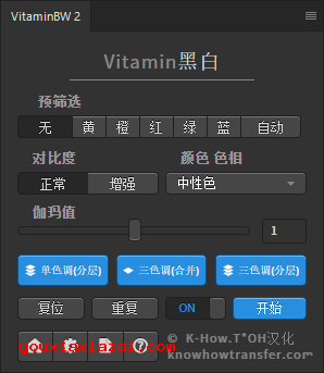 VitaminBW2汉化版参数设置界面截图