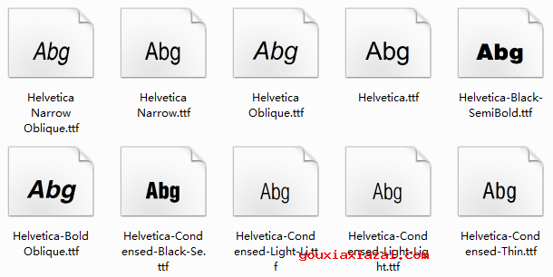 Helvetica字体效果预览