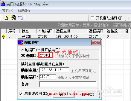 TCP Mapping端口转发教程