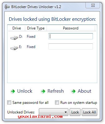 BLDU 一键解锁bitlocker加密的磁盘