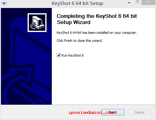 安装完后取消选择Run Keyshot，不要运行软件