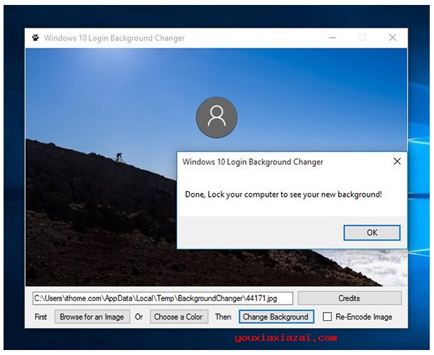 打开软件选择一涨需要替换的背景图片而后点击Change Background按钮