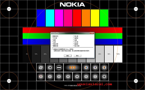 Nokia Monitor Test软件主界面截图