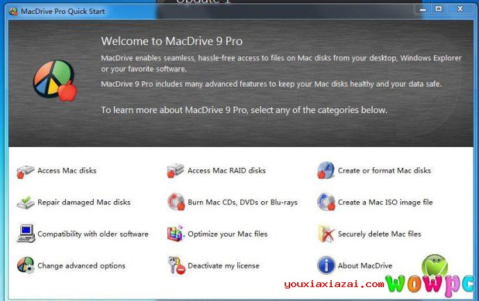 macdrive 9英文官方主界面截图