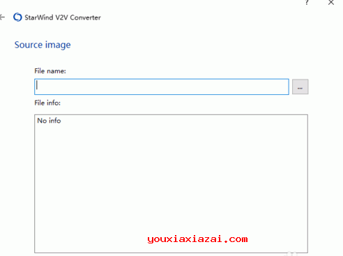 运行StarWindConverter.exe，而后选择需要转换的虚拟机磁盘镜像文件