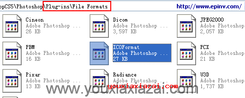 解压出ICOFormat.8bi文件，而后覆盖到x:\Photoshop CS5\Photoshop\Plug-ins\File Formats目录下