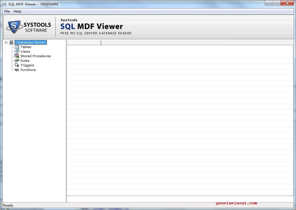 SQL MDF Viewer绿色版主界面截图